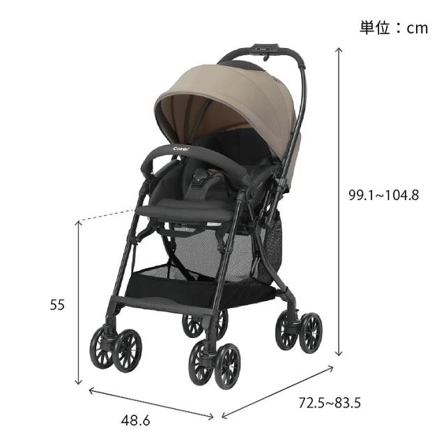 Combi スゴカル エッグショック LA グレーアイボリー AB型ベビーカー