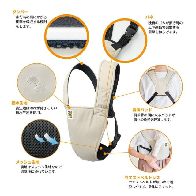 エイテックス EIGHTEX ユーモベビー 2WAYキャリー 抱っこ紐 送料無料 4ヵ月頃から24ヵ月頃まで 対面抱っこ 前向き抱き 洗濯可 はっ水生地 メッシュ生地 出産祝い ベビー用品_6