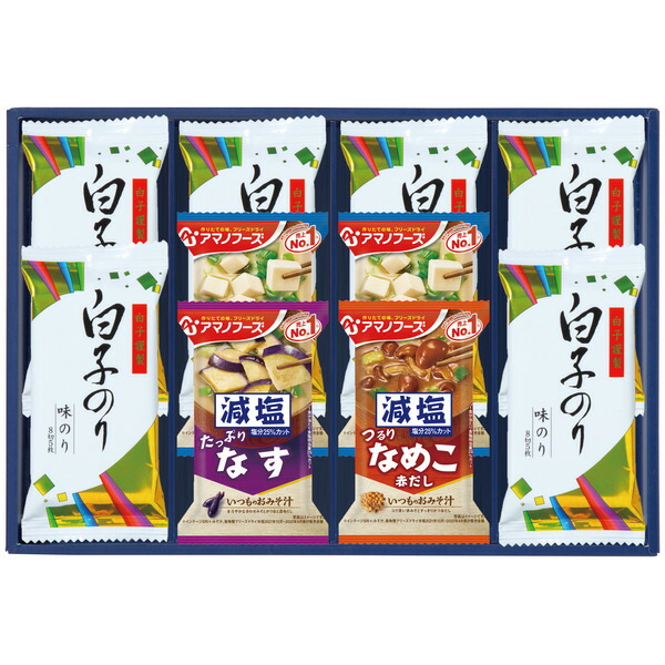 お中元 敬老の日 ギフト 味之庵 アマノフーズ&白子のり(6392-30) / 結婚 出産 内祝い お祝い 出産内祝い お返し 香典返し 引っ越し ご挨拶 快気祝い 入学 就職 退職 贈答品 gws
