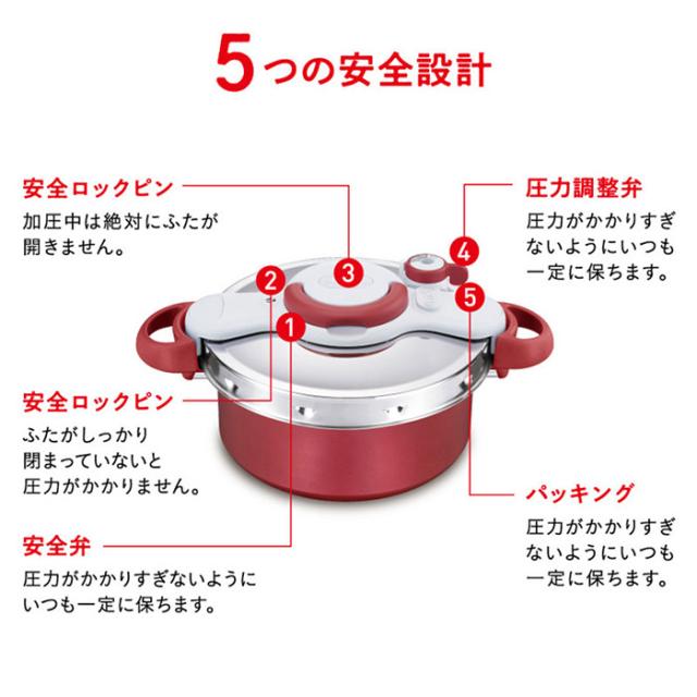 ティファール クリプソミニット デュオ圧力鍋 5.2L T-fal T-fal