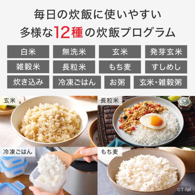 ティファール T-fal ザ・ライス 遠赤外線3DIH炊飯器 5.5合 シルバー
