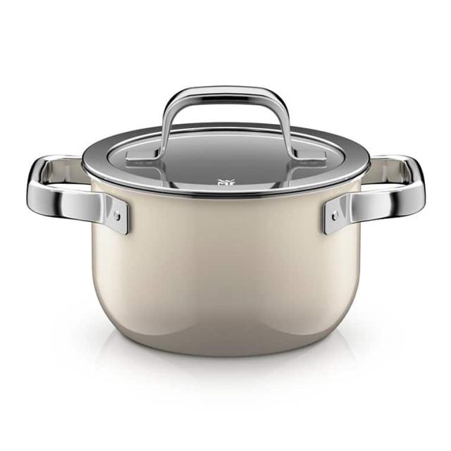 WMF ヴェーエムエフ フュージョンテック ミネラルプロ ハイキャセロール 16cm IH対応 ガス火対応 送料無料 / 深型 両手鍋 寸胴鍋 蓋付き ふた付き ガラス蓋 無水料理 煮込み 揚げ物 小さめ 食洗機対応 オーブン対応 調理器具 10年保証 JGS_11