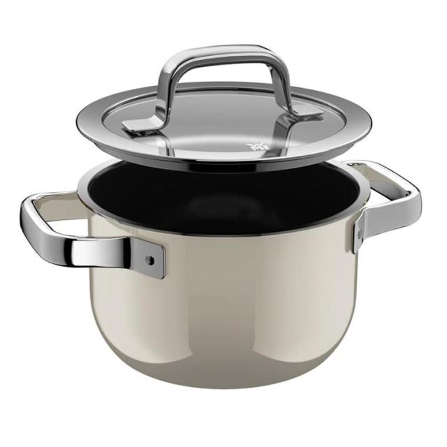 WMF ヴェーエムエフ フュージョンテック ミネラルプロ ハイキャセロール 16cm IH対応 ガス火対応 送料無料 / 深型 両手鍋 寸胴鍋 蓋付き ふた付き ガラス蓋 無水料理 煮込み 揚げ物 小さめ 食洗機対応 オーブン対応 調理器具 10年保証 JGS_12