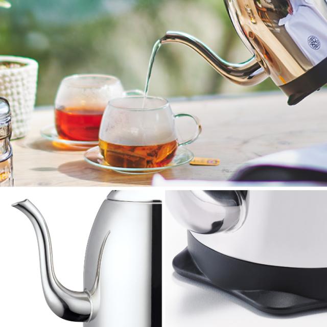 送料無料 ラッセルホブス ケトル ステンレス Russell Hobbs カフェケトル 0.8L 7408JP 7408JP-88 電気ケトル 電気ポット コーヒー ハンドドリップ やかん シンプル おしゃれ キッチン家電 kettle 誕生日プレゼント_3