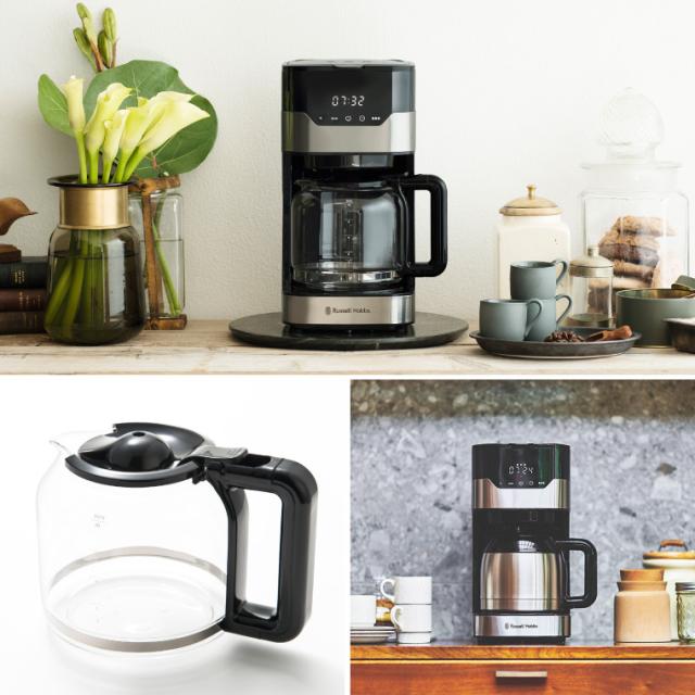 送料無料 ラッセルホブス Russell Hobbs グランドリップ 10カップ 7651JP ドリップコーヒー ドリップ式 タイマー 保温 Coresゴールドフィルター 紙フィルター不要 ガラスポット シンプル おしゃれ キッチン家電_7