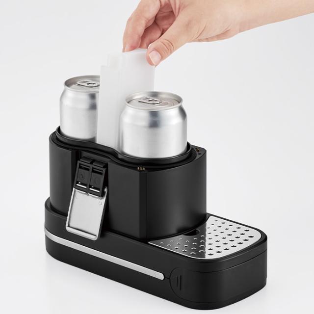 送料無料 Toffy トフィー ビアカクテルサーバー K-BE1-RB K-BE1-GE ビールサーバー 家庭用 ビアサーバー 生ビールサーバー 缶ビール 350ml 500ml 乾電池 アウトドア 持ち運び 誕生日プレゼント_4