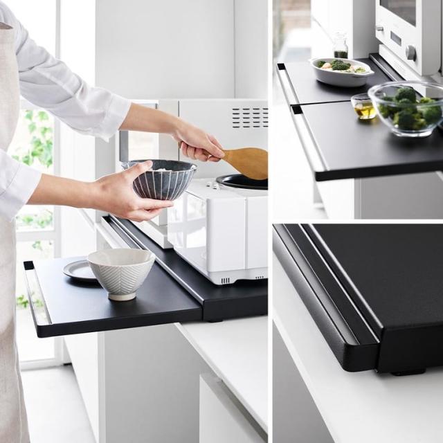 山崎実業 公式 tower キッチン家電下スライドテーブル タワー W80 送料