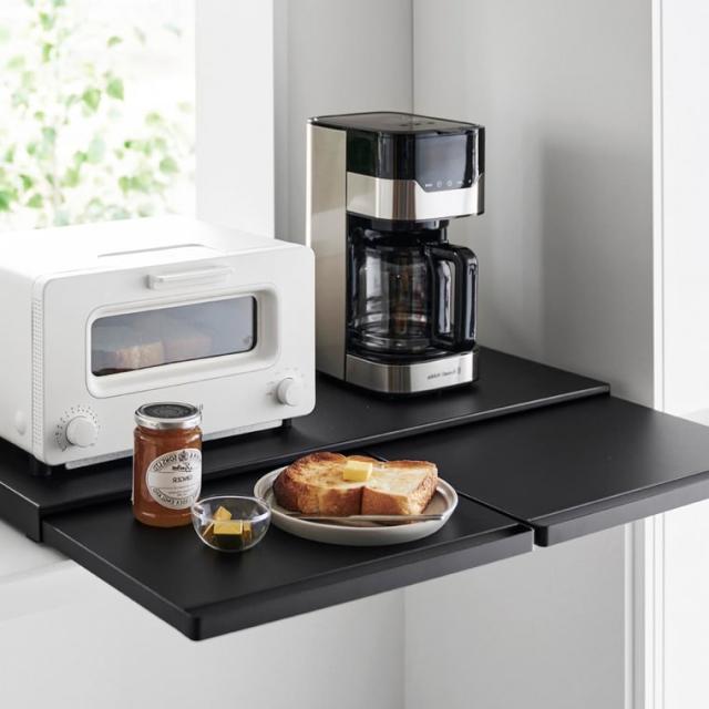山崎実業 公式 tower キッチン家電下スライドテーブル タワー W80 送料