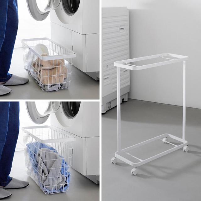 山崎実業 tower ランドリーワゴン+バスケット タワー スリム 公式 8464