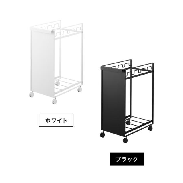 山崎実業 tower 目隠し分別ダストワゴン タワー 4分別 公式 10618 10619 ホワイト ブラック 送料無料 / ゴミ箱 ダストボックス キャスター付き キッチン 用品 台所 レジ袋 ゴミ袋 yamazaki JGS_7