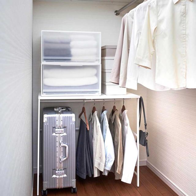 tower 山崎実業 伸縮キャリーケース上ラック タワー 幅51〜92cm