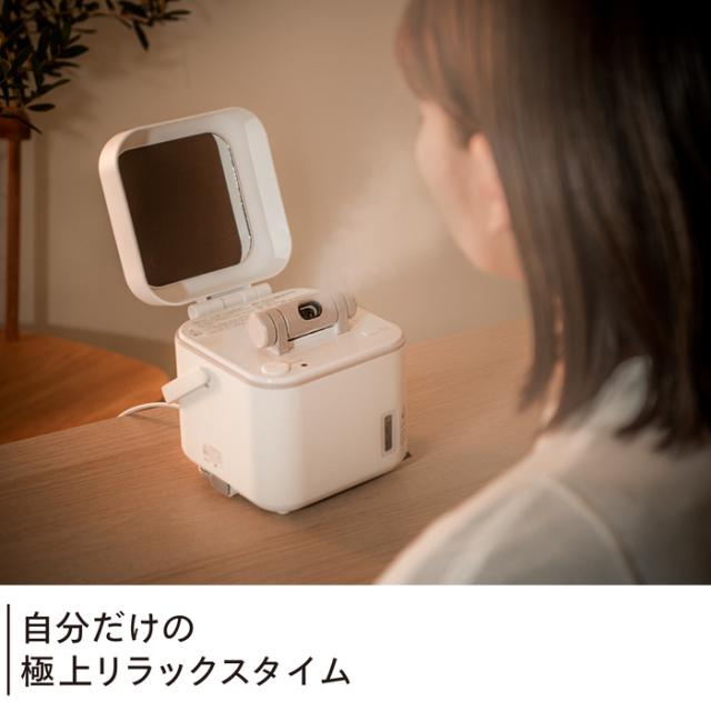 ツインバード スチーマー 美顔器 フェイススチーマー SH-2787PW ESH-2787W 送料無料 / TWINBIRD 美容器 顔用 保湿 ミラー付 取っ手付 可動式ノズル 角度調整可能 取っ手付き コンパクト_1