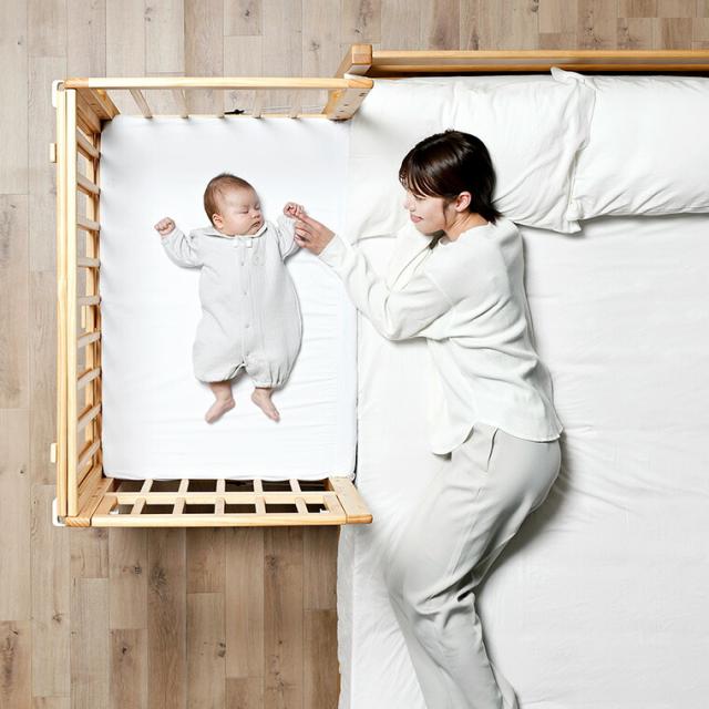 大和屋 そいねーる ＋ロング ホワイト 添い寝 ベビーベット 送料無料