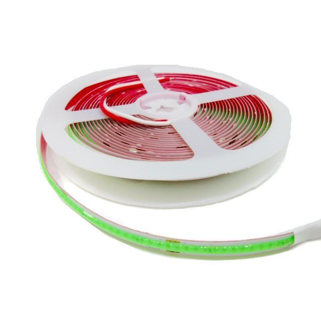 超光量! 24v COB 面発光 LED テープライト 5ｍ巻き 極薄2mm 緑 グリーン 色ムラなし カット使用可能 ランプ アンドン