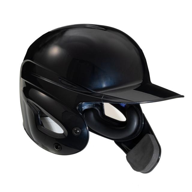 ミズノ 軟式用 フェイスガード付き バッター用 ヘルメット ブラック