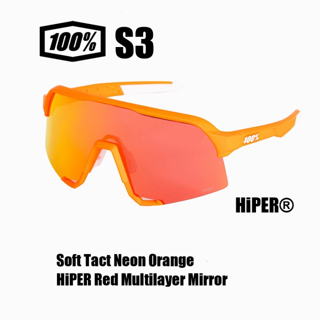 100%（ワンハンドレッド） S3 Soft Tact Neon Orange - HiPER Red