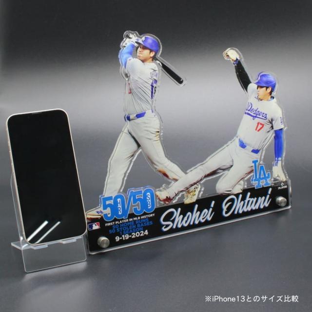【史上初50/50達成記念】大谷翔平 ドジャースグッズ SHOHEI OHTANI「50/50 モーメント(ホームラン＆盗塁)」アクリルスタンド（スタンディー）MLB Los Angeles Dodgers Shohei Ohtani 50/50 Moment Acrylic Player Standee ラッピング可_6