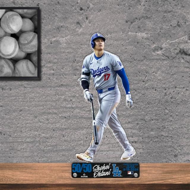 【史上初50/50達成記念】大谷翔平 ドジャースグッズ SHOHEI OHTANI「50/50 バッティング」アクリルスタンド（スタンディー）MLB Los Angeles Dodgers Shohei Ohtani 50/50 Batting Acrylic Player Standee ラッピング可_1