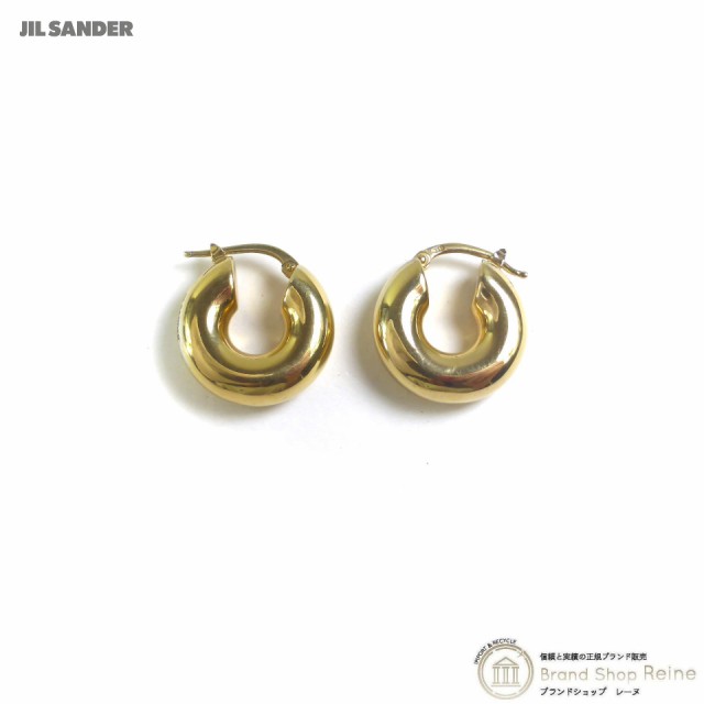 新品未使用✩JIL SANDER ジルサンダー レザーインサート フープピアス