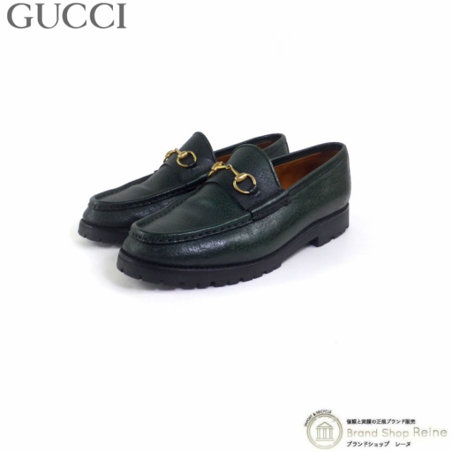 中古 グッチ（GUCCI） レザー ホースビット ローファー 靴 ラグソール