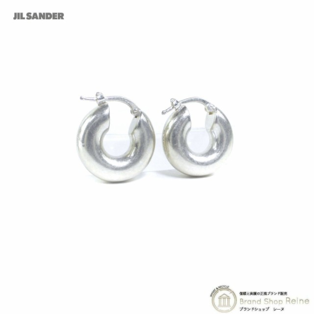 新品 JIL SANDER ジルサンダー チャンキー フープ  ロゴ ピアス