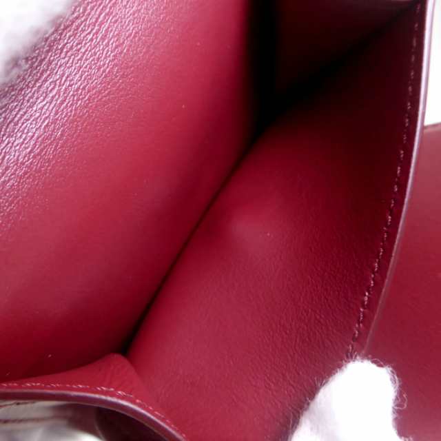 未使用品 セリーヌ（CELINE） スモール フラップ ウォレット トリオンフ シャイニーカーフ コンパクト 三つ折り 財布 10D78 カーマイン  ｜au PAY マーケット