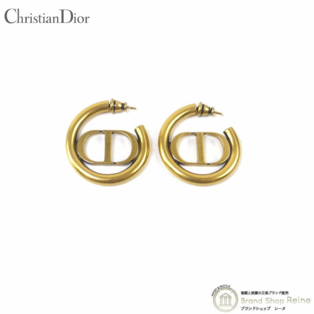 【美品】 Dior CDロゴ入りピアス　ゴールド