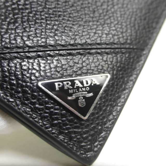 中古 プラダ（PRADA） コインポケット付 二つ折り 財布 2MO738 NERO