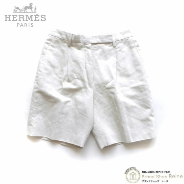 美品 エルメス（HERMES） コットン リネン ハーフパンツ ショート