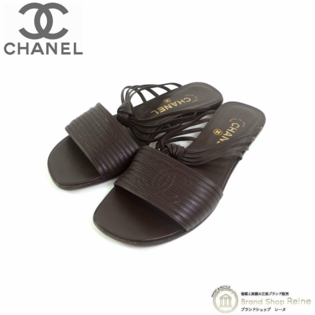 中古 シャネル（CHANEL） ヴィンテージ フラット サンダル ココマーク