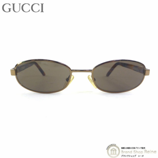 中古 グッチ（GUCCI） オーバルフレーム サングラス GG1372S ゴールド