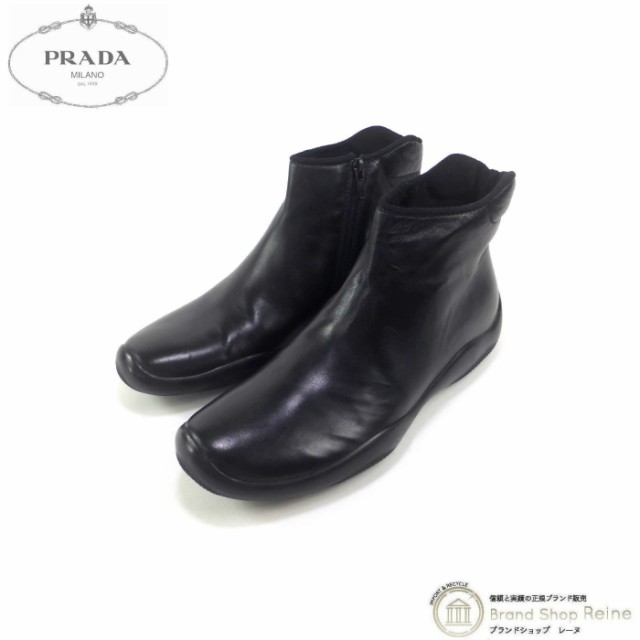 美品 プラダ（PRADA） プラダスポーツ ショート ブーツ サイドジップ