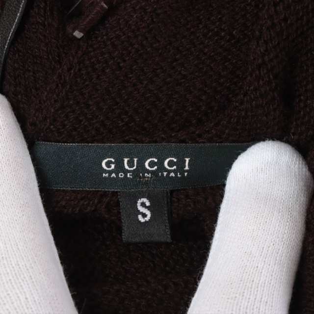 中古 グッチ（GUCCI） ニット レースアップ カシミヤ 編み上げ 長袖 S