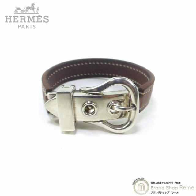 中古 エルメス（HERMES） ブックルセリエ S レザーベルト×Ag925 □I