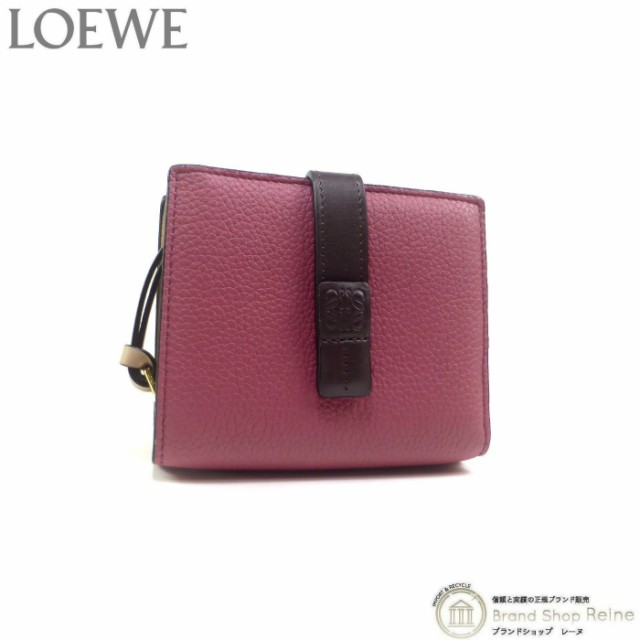 美品 ロエベ（LOEWE） コンパクト ジップ ウォレット ストラップ 二