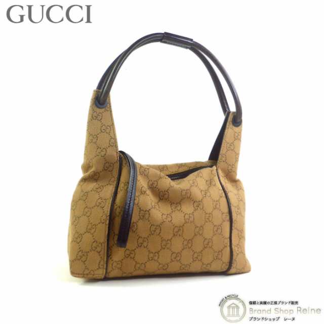 中古 グッチ（GUCCI） GGキャンバス レザー GG柄 肩掛け ショルダー