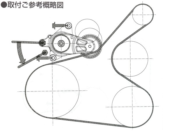 ヴィッツ NCP131 Vベルトオートテンショナー BANDO バンドー製 BFAT034 純正品番 16620-21011 送料無料｜au PAY  マーケット