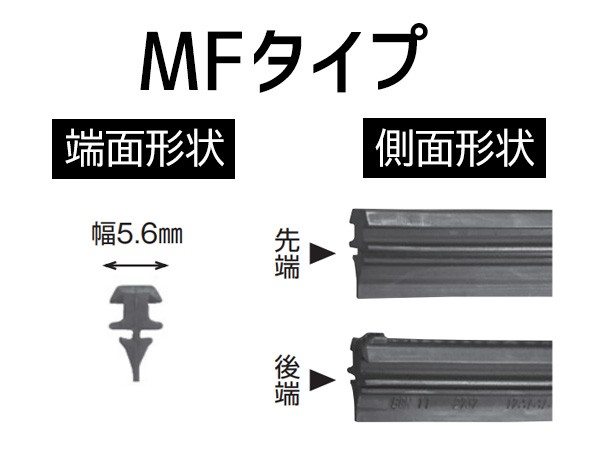 Nwb 撥水ワイパー 替えゴム Mfタイプ シャトル Gk8 Gk9 Gp7 Gp8 フロント 左右セット 650mm 350mm 幅5 6mm Mf65hb Mf35hb 替えラバーの通販はau Pay マーケット プロツールショップヤブモト