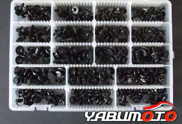 プッシュリベット クリップセット 18種 各10個入 計180個 PRS-18 出筋 ケース入の通販は