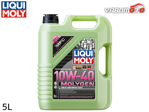 リキモリ エンジンオイル モリジェンニュージェネレーション 10W40 10W-40 5L ACEA規格 A3/B4 API規格 SL  9951 送料無料の通販は