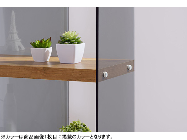 東谷 ワイドグラスシェルフ ホワイト W120×D31.5×H149 HAB-625WH 組立式 オープンラック 棚 収納 ガラス メーカー直送 送料無料_3