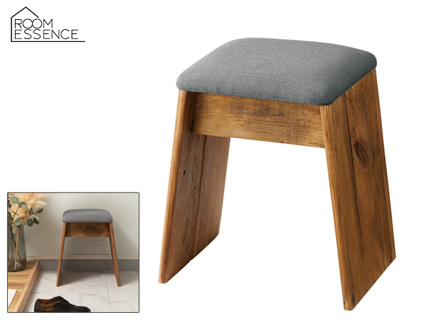 東谷 アルテ スツール グレー 椅子 玄関 イス モダン チェアー 天然木 HIT-201GY あずまや メーカー直送 送料無料の通販は 7,011円