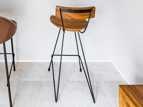 東谷 AZUMAYA ジェラルド ウッドカウンターチェア ブラウン