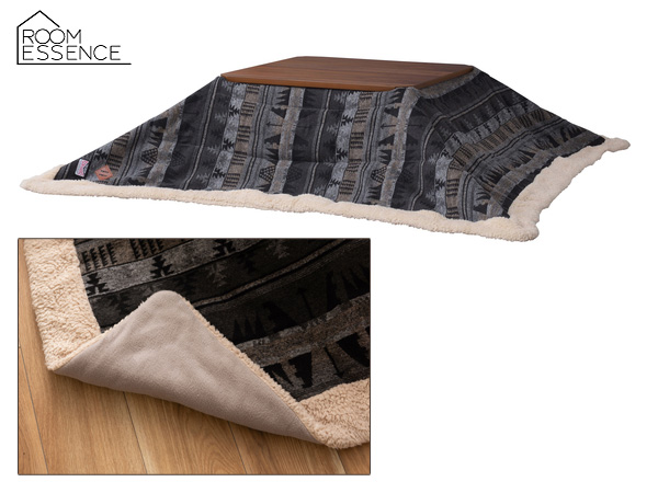 東谷 薄掛けこたつ布団 正方形 ノルディック柄 グレー ボア おしゃれ コタツ ふとん 北欧 KK-143GY あずまや メーカー直送 送料無料の通販は 5,555円