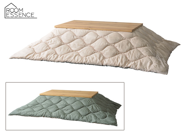 東谷 こたつ布団 長方形 リバーシブル ベージュ カーキ 撥水加工 コタツ 掛け ふとん KK-168A あずまや メーカー直送 送料無料