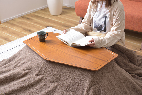 東谷 こたつテーブル ライトブラウン W80×D50×H36.5 KT-213 炬燵