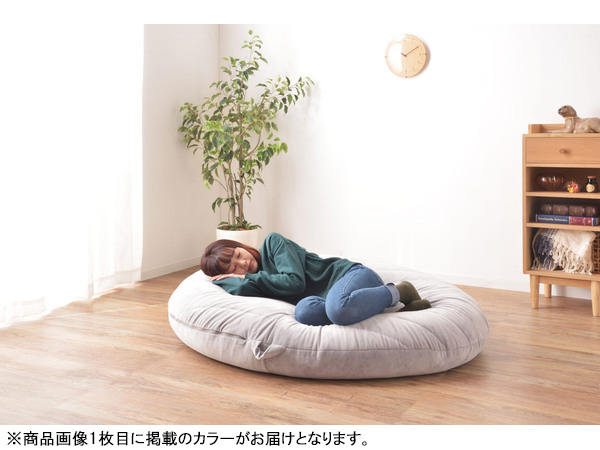 東谷 ビーズクッション オレンジ W135×D120×H22 LSS-802OR フィット マイクロビーズ 座椅子 くつろぎ 1人暮らし メーカー直送 送料無料_3