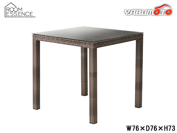 東谷 ダイニングテーブル ブラウン W76×D76×H73 NRS-431T 完成品 ガラス アジアン リゾート リビング メーカー直送 送料無料の通販は