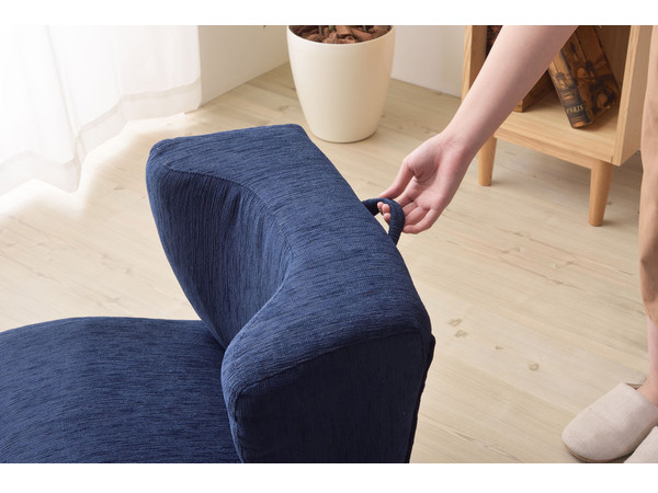 東谷 ポータブルチェア ネイビー W53×D57×H53/57×SH29/33 NS-611NV 一人掛け シンプル リラックス ロータイプ メーカー直送 送料無料の通販は