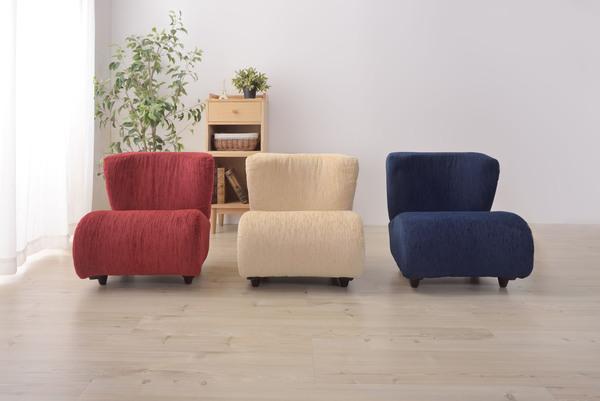 東谷 ポータブルチェア ネイビー W53×D57×H53/57×SH29/33 NS-611NV 一人掛け シンプル リラックス ロータイプ メーカー直送 送料無料の通販は